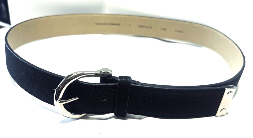 Women's black belt Relic sz L vegan leather silver buckle classic western